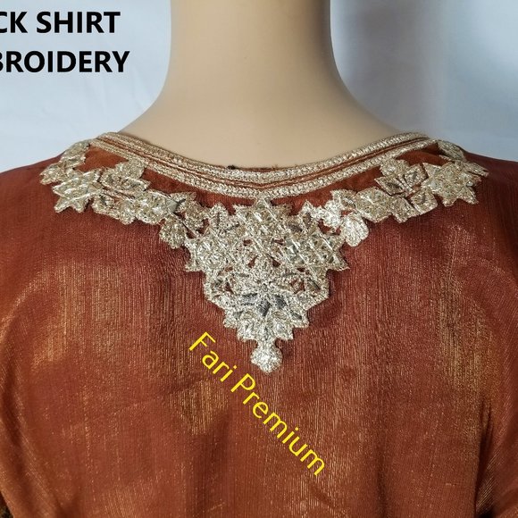 Banarsi Shaded Masuri Zardozi Embroidered Shalwar Kameez Pakistani/Indian L/45.5 - Picture 17 of 17